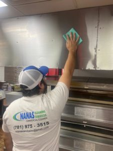 Deep cleaning carried out in a restaurant in Boston, Massachusetts